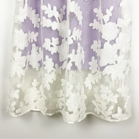 Belle Badgley Mischka Lace and Lavender Fit and Flare Dress Women’s Size 2 - Picture 5 of 11
